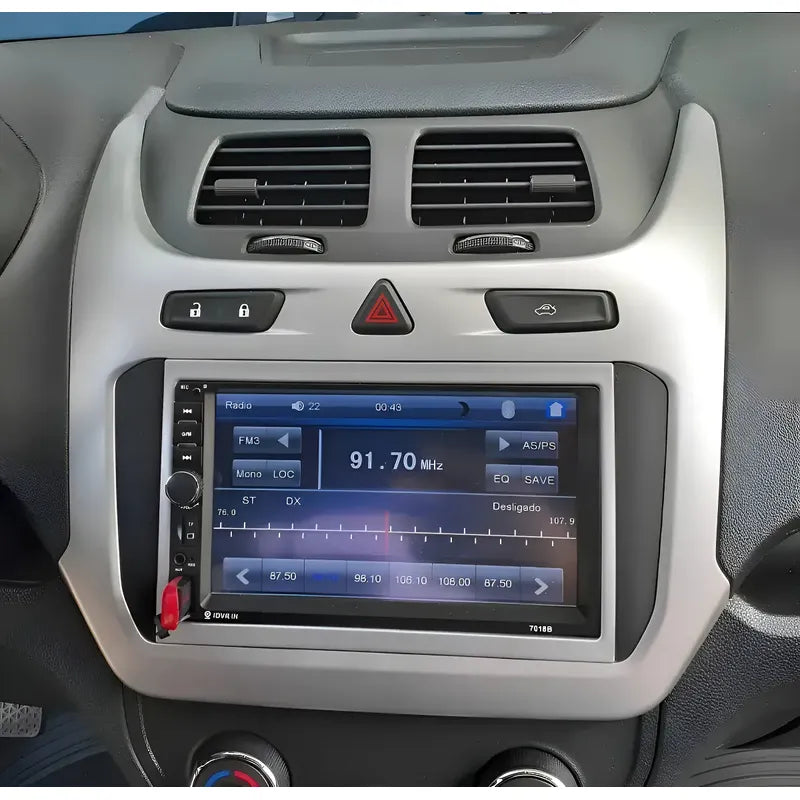 Radio Auto 2 Din Mirror Link+ Mando/7021b Mp5 7 Pulgadas Negro