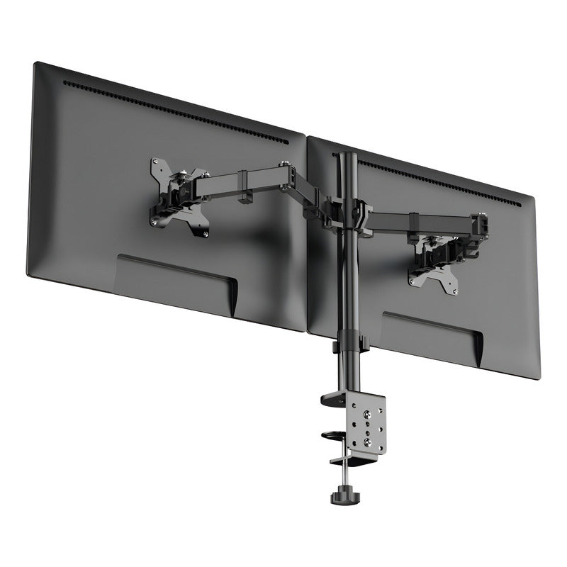 Brazo Doble Soporte Monitor Base Resistente Para Pantalla Negro