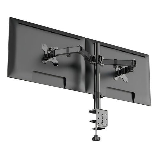 Brazo Doble Soporte Monitor Base Resistente Para Pantalla Negro