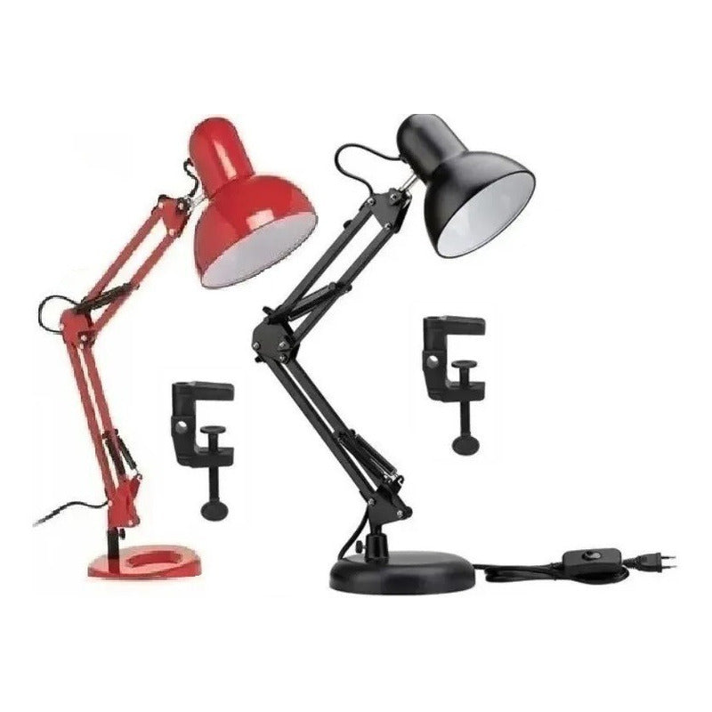 Lámpara Mesa Flexible Escritorio Ajustable Blanco O Negro