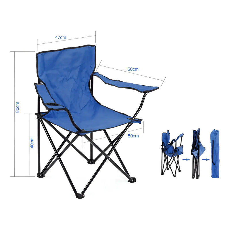 Silla Camping Plegable Picnic Playa / Ofertas Claras Color Rojo
