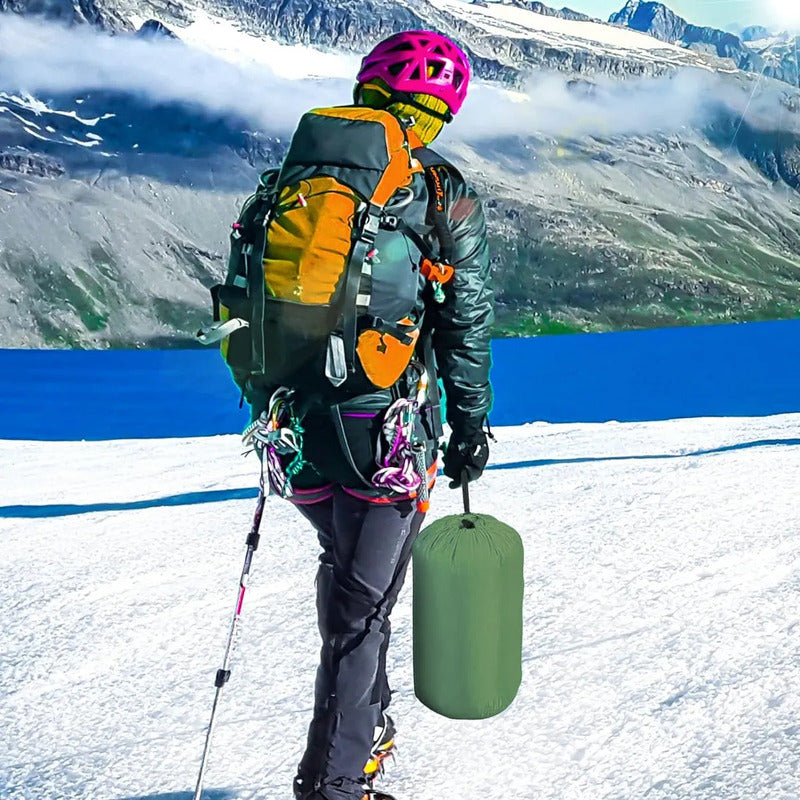 Saco De Dormir Portátil Para Acampar Playa Cabaña 950g Azul Derecho