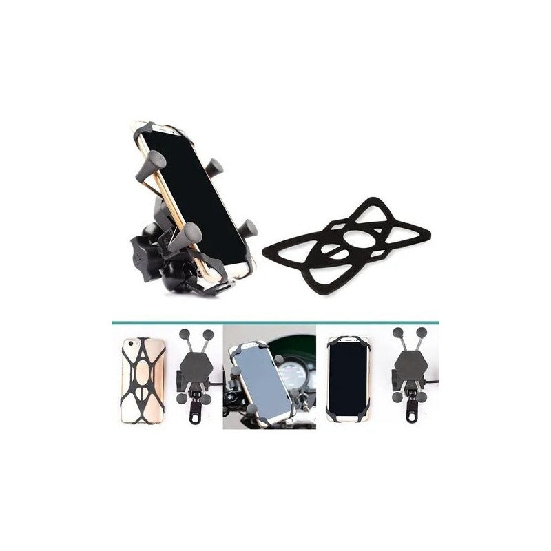 Soporte Con Cargador Usb Celular Para Moto Tipo X