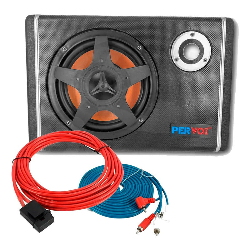 Subwoofer Amplificado Activo Bajo Con Kit De Instalcion