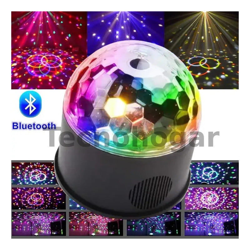 Parlante Proyector Bluetooth Bola Disco Luces Led Fiesta