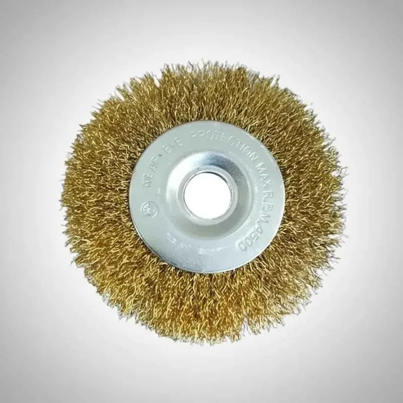 Pack X10 Grata Disco Rizada 4'' Chascona Bronce Para Esmeril Amarillo