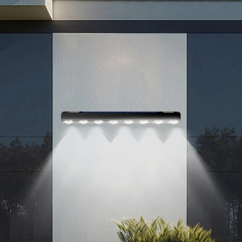 Pack X5 Aplique Solar Lampara Inducción Pared Led Exterior Cálido/frío Led