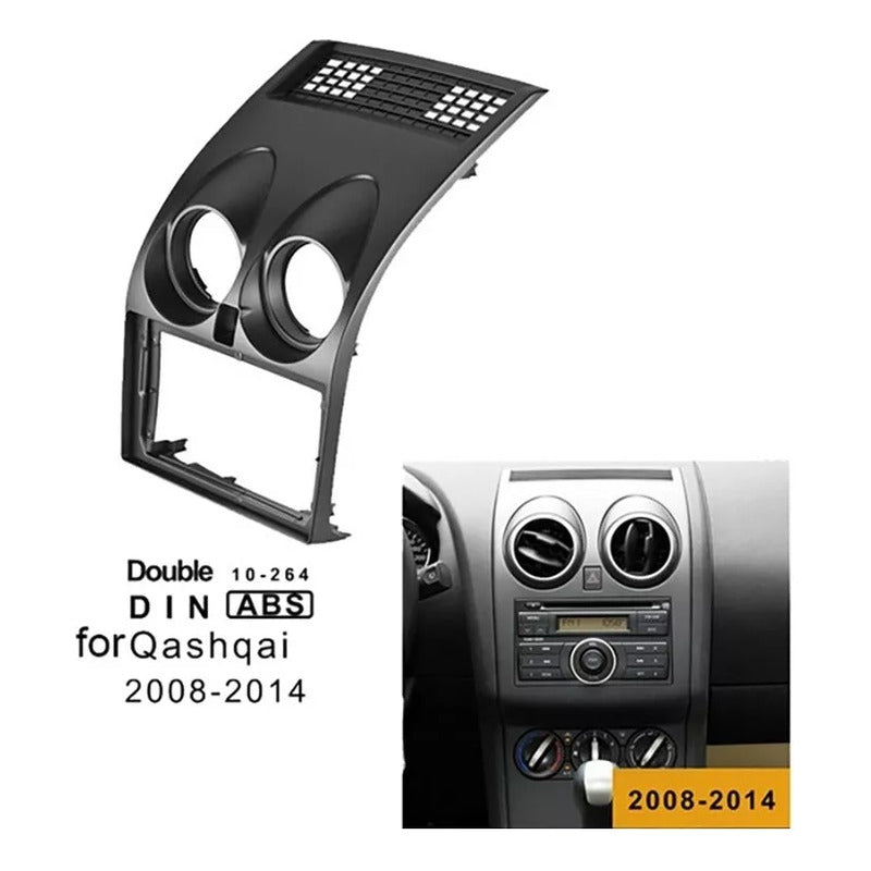 Bisel Para Radio De Coche Para Qashqai 2007-2014 Dvd Stereo Negro