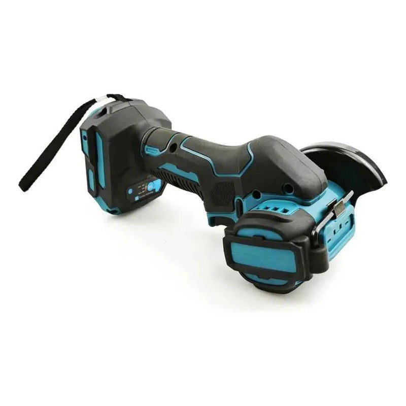 Mini Esmeril Amoladora Angular Inalámbrico Dos Baterias Azul Acero 50/60hz