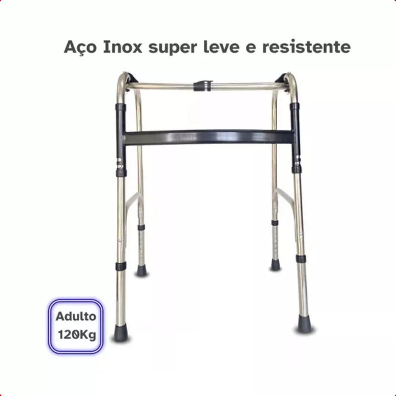 Andador Ortopédico Para  Adulto Mayor Ajustable Plegable