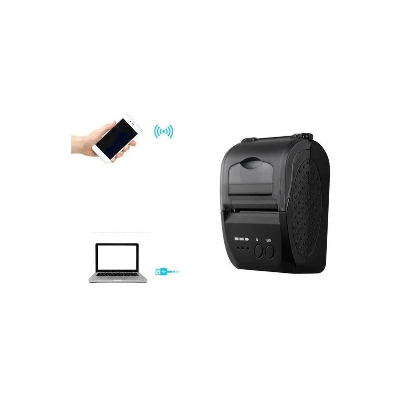 Impresora Bluetooth Inalámbrica Mini Con Batatia O Corriente Negro