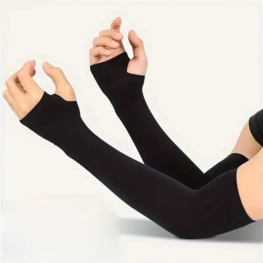 Manguillas Negras Mangas Protectoras De Brazos Mangas Cubre Adulto Negro