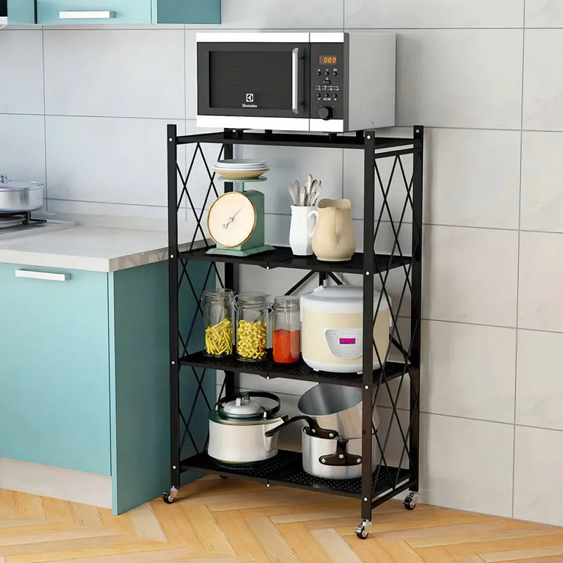 Organizador Estante Plegable 4 Niveles Ruedas Cocina Living