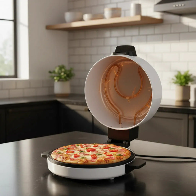 Sarten Horno Pizzero Antiadherente, Mini Pizza Gratinador Blanco 50/60hz