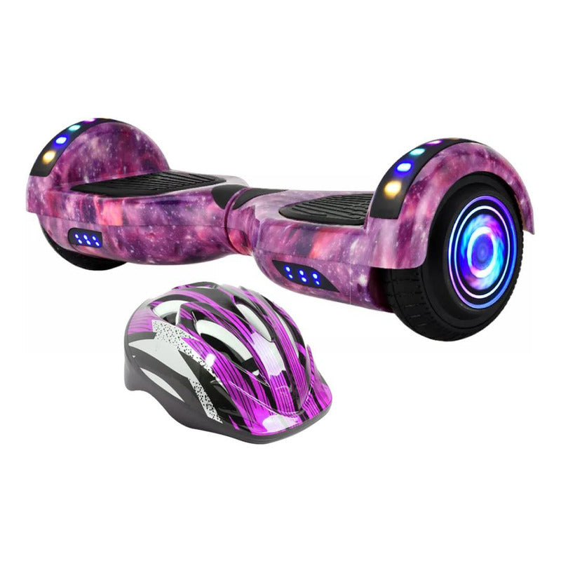 Hoverboard Smart Balance Con Casco Batería Bluetooth Y Luces