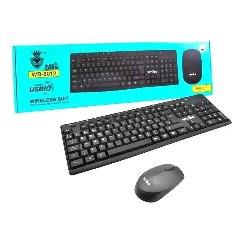 Teclado Y Mouse  Inalambrico 2.4 Ghz Con Teclado Numerico Negro