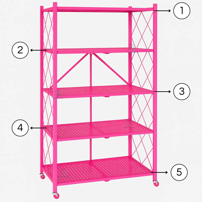 Repisa Estantería 5 Niveles Metalico Estanteplegable 50kg Ne Violeta