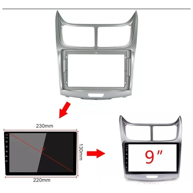 Bisel Adaptador Radio 9 Pulgad Chevrolet Sail 2004-2012 50-1