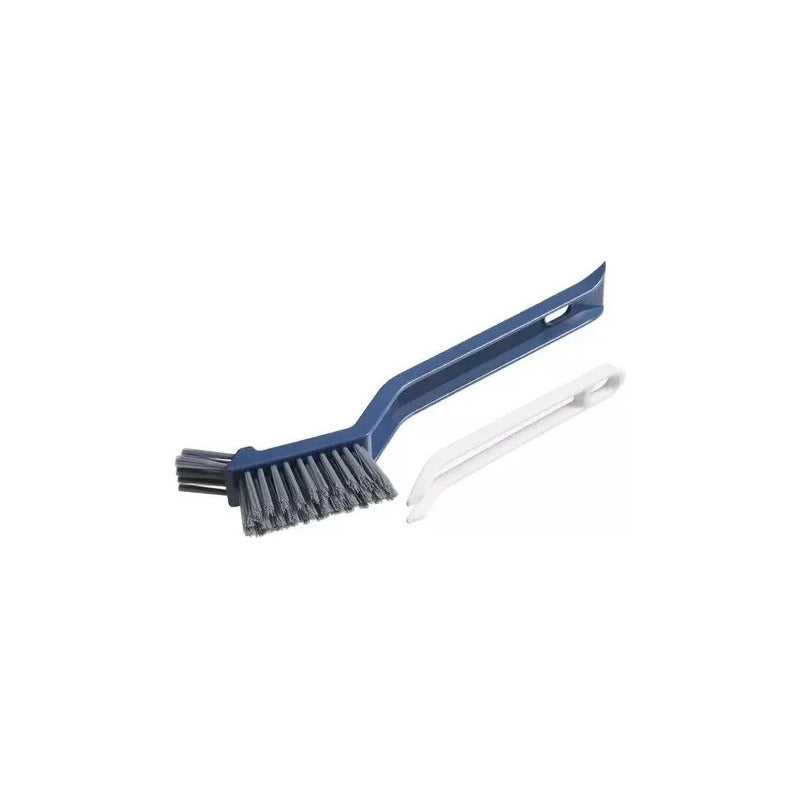 Pack X2 Cepillos Para Grietas Baño Herramientas Limpieza Wc Azul Acero
