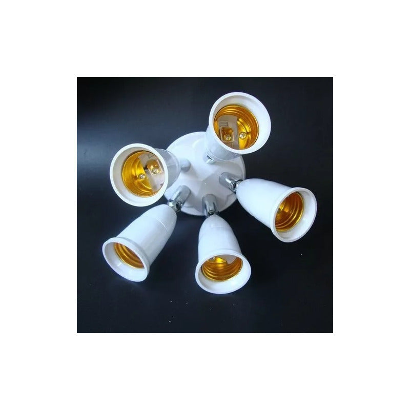Soquete Triple 3 En 1 Para Ampolletas Articulado Rosca E27