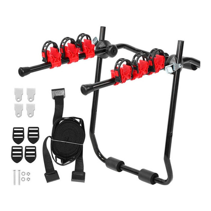 Porta Bicicleta Con Capacidad Para 3 Bicicletas Soporte Auto Negro