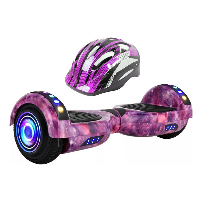 Hoverboard Smart Balance Con Casco Batería Bluetooth Y Luces