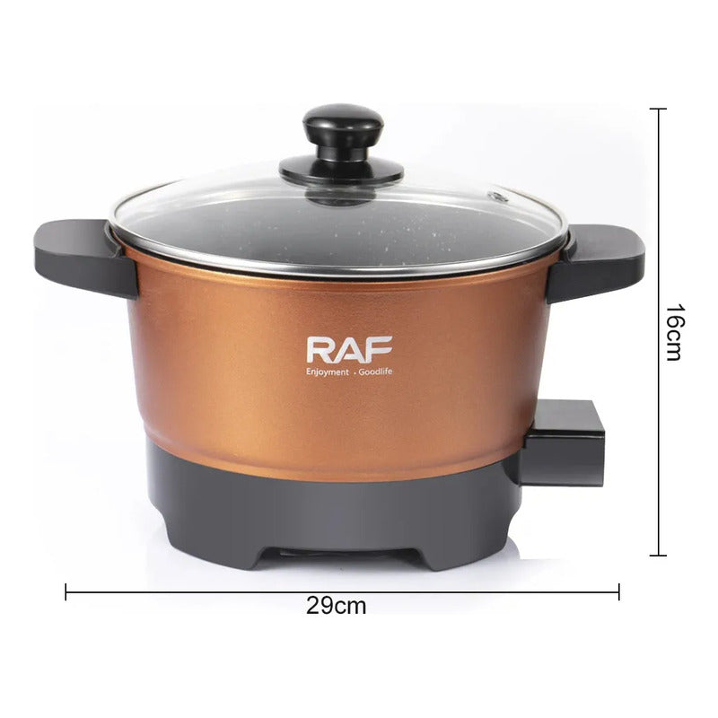 Olla Eléctrica Antiadherente Multifuncion 2.5l Naranja 50/60 Hz