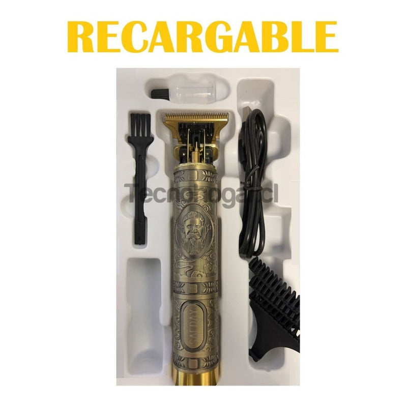Máquina Cortadora De Cabello Barba Detalladora Profesional Dorado Oscuro
