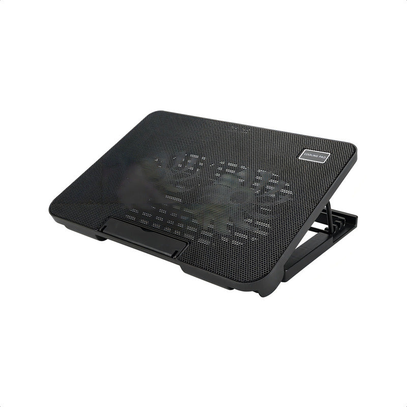 Base Enfriador Notebook Cooler Pad Gamer N99 Con Led Azul 2 Ventiladores Usb Negro