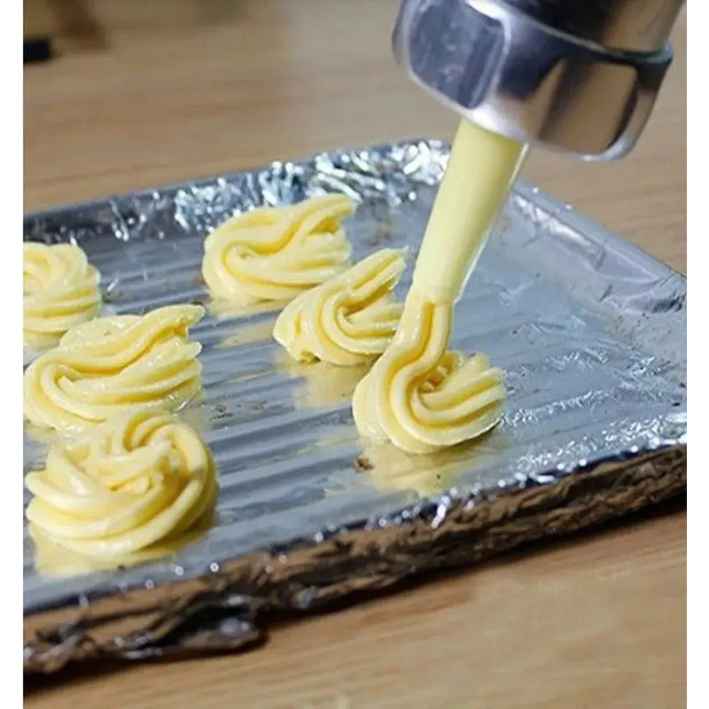 Máquina Manual Para Galletas Con Moldes Intercambiables Plateado