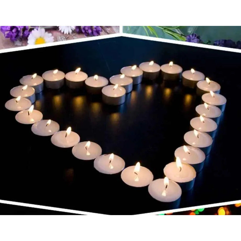 Pack Velas Tealight Blancas Decorativas Hogar Oficina 50/150 Blanco Lisa Sin Aroma 150 Velas