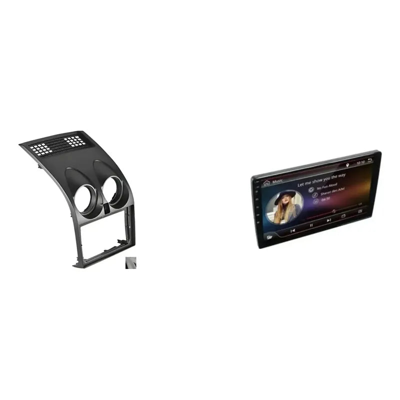 Kit Auto Conectado: Bisel Radio Qashqai 2007-2014 Negro + Pantalla Táctil 9'' Gps Wifi Waze