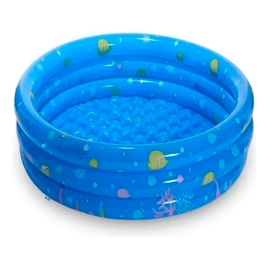 Piscina Plástica Inflable Flotante Niños Verano Resistente Azul