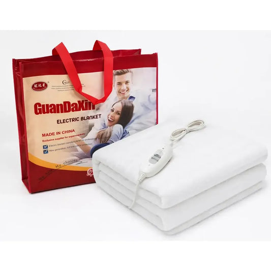 Calienta Cama Electrico Cobertor Termico Grande Calefactor Blanco Dos Plazas