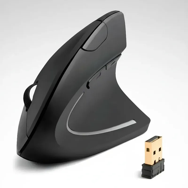 Mouse Vertical Ergonomico Inalambrico Optico 2.4ghz 1600 Dpi Negro