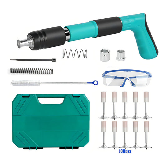 Kit De Pistola De Fijación De Pared Portátil + 100clavos