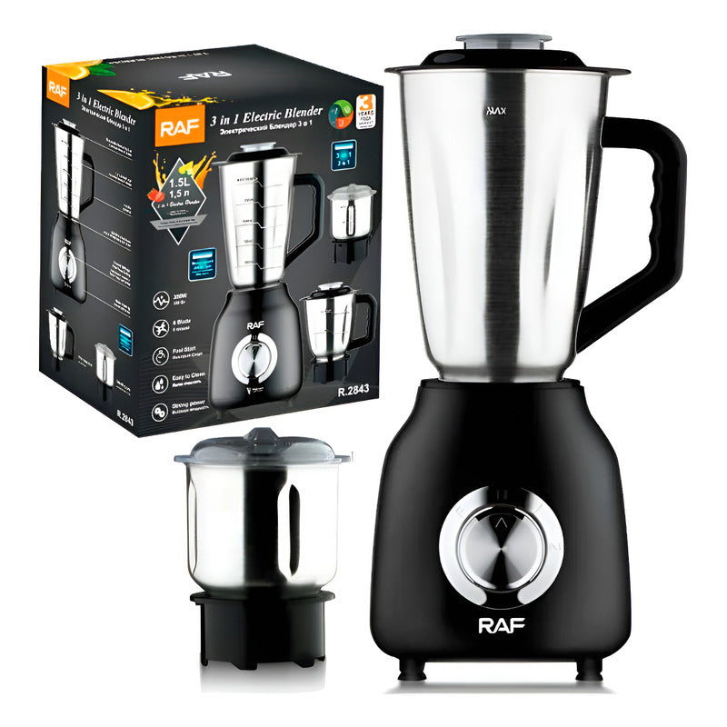 Licuadora Juguera 1.5 Litros Acero Inoxidable  Negro
