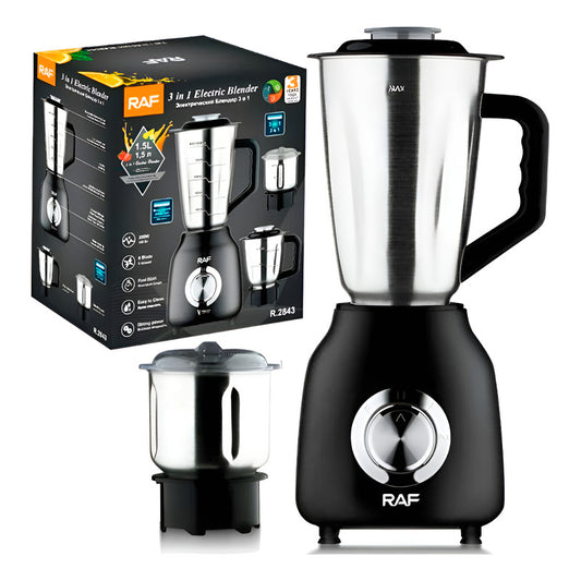 Licuadora Juguera 1.5 Litros Acero Inoxidable  Negro