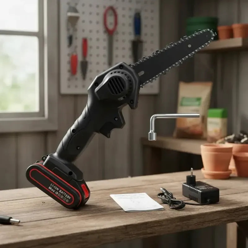 Sierra Portatil Inalámbrica Alta Potencia Mini Motosierra Una Bateria