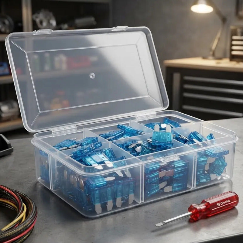 Kit Fusibles 100 Unidades 12/24v Autos Camiones 10a 15a 20a 15a