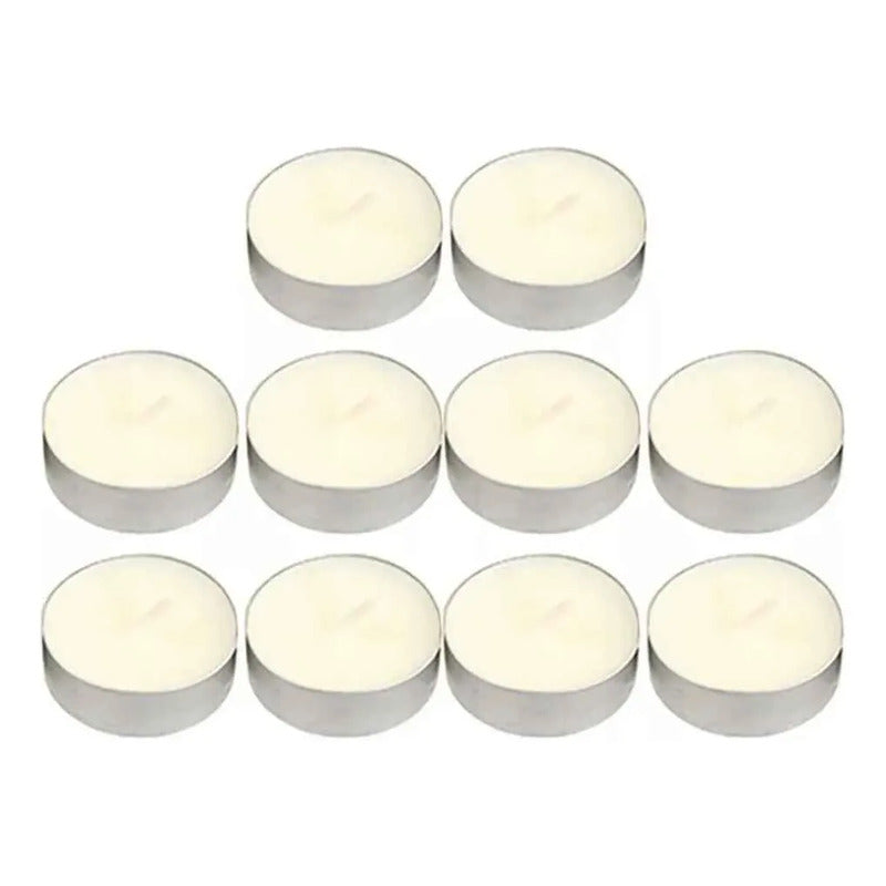 Pack Velas Tealight Blancas Decorativas Hogar Oficina 50/150 Blanco Lisa Sin Aroma 150 Velas