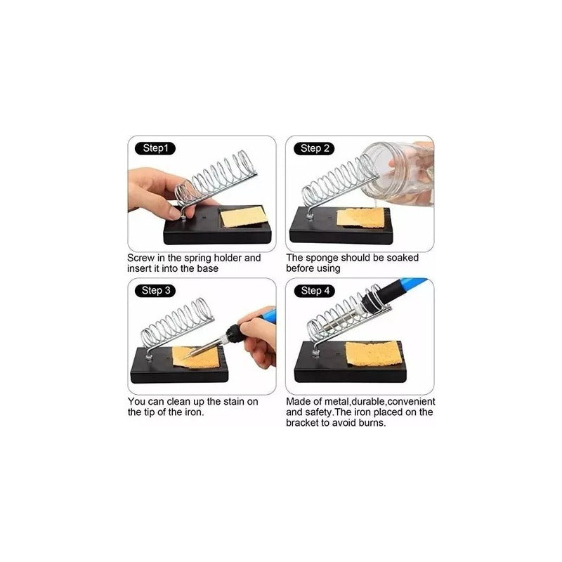 Kit Cautin Soldadura Accesorios 60w Temperatura Regulable