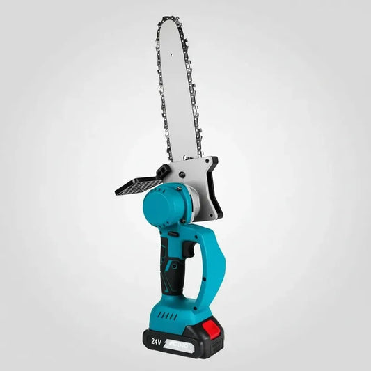 Motosierra A Batería Con Espada De 12 Pulgadas Y Maleta Azul Acero