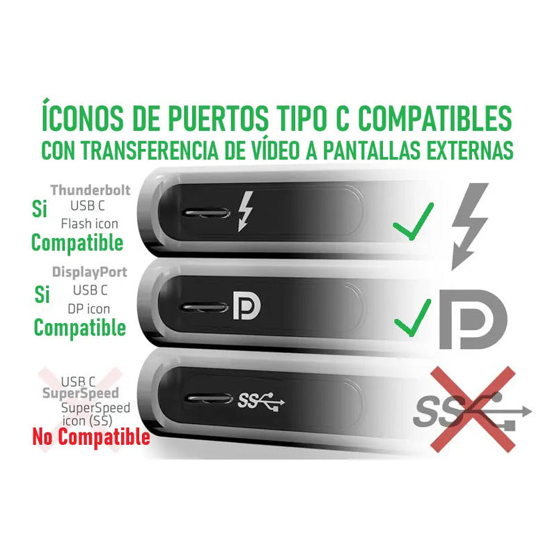 Cable Adaptador Usb-c Hdmi Usb 3.1 Para Macbook Tipo C 3 En