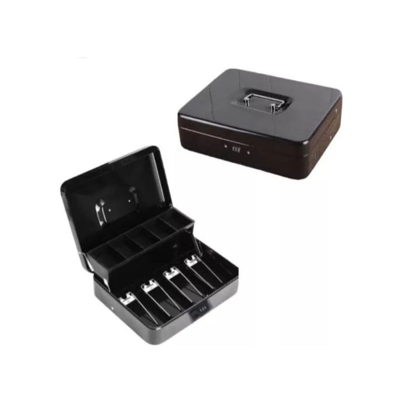 Caja Organizadora Dinero Con Llave De Seguridad Color Negro