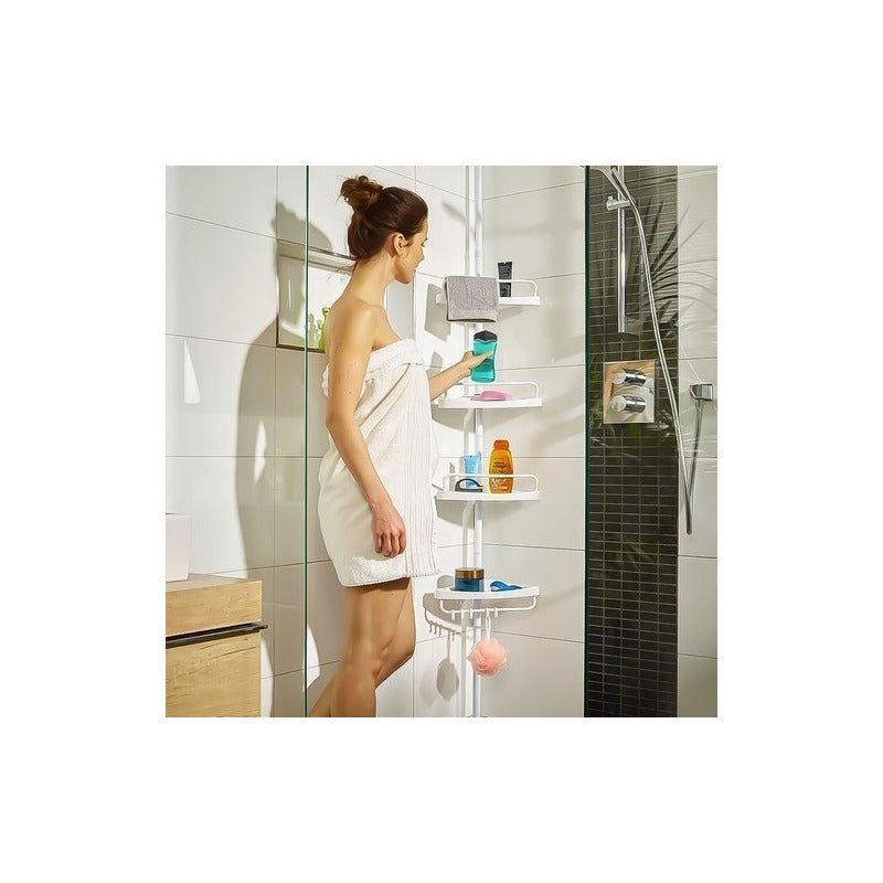 Organizador Esquinero Ducha Baño Multiuso 4 Pisos Ajustable