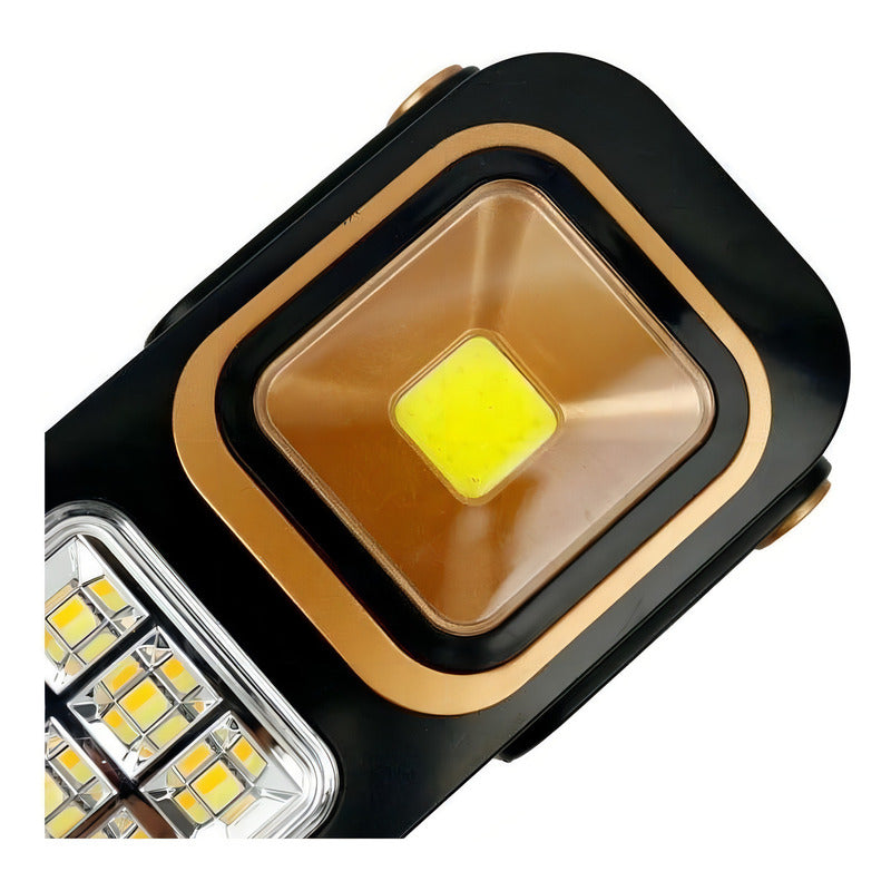 Lampara Solar Foco Luz Emergencia Recargable 48 Led Color Ne Negro