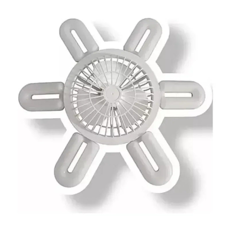 Ventilador De Techo Con Ampolleta Y Control Remoto 24 Cm 50/60hz Blanco Plástico 3