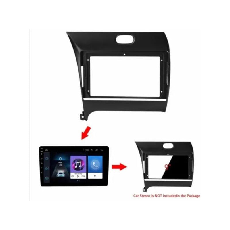 Bisel Adaptador Kia Cerato 2013-18 Para Radio De 9 Pulgadas Negro