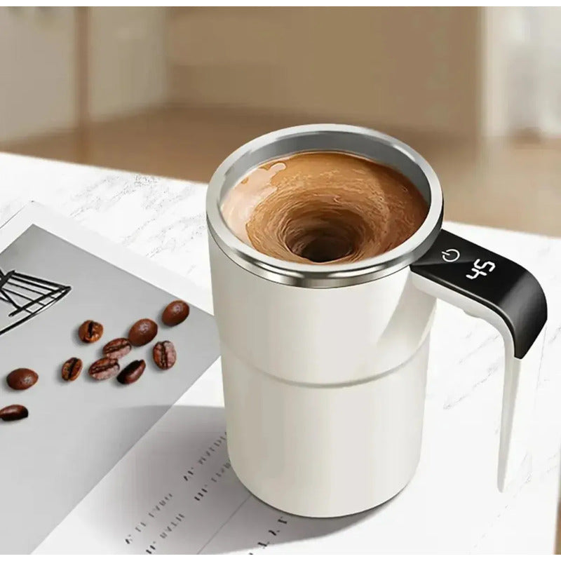 Taza Mezcladora Auto Agitable Café Bebidas Térmica Blanco
